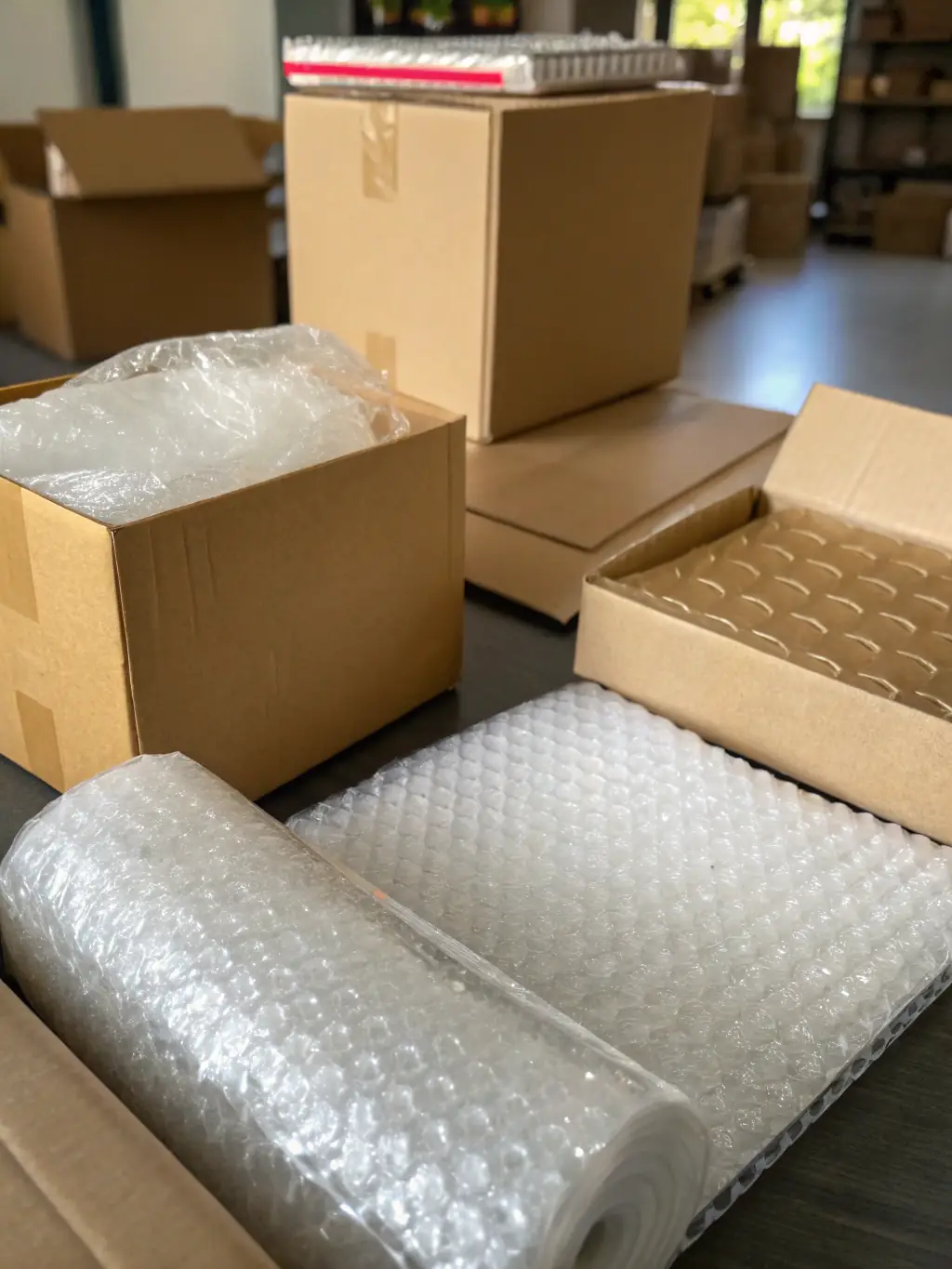 A detailed shot of wrapping paper, tissues, labels, and tags, all featuring consistent branding and high-quality printing, demonstrating KL Craftech's comprehensive packaging solutions.